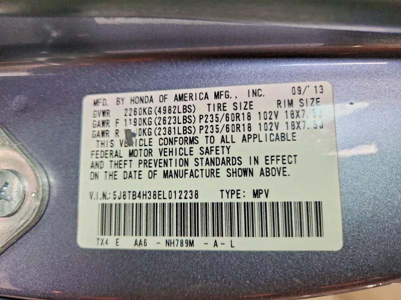 2014 Acura Rdx მანქანა იყიდება აუქციონზე, vin: 5J8TB4H38EL012238, აუქციონის ნომერი: 63888636