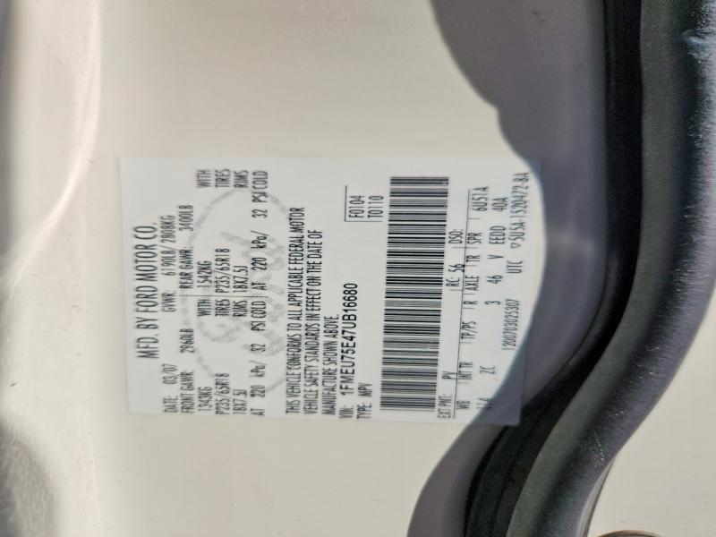 Aukcja sprzedaży 2007 Ford Explorer, vin: 1FMEU75E47UB16680, numer aukcji: 65633256