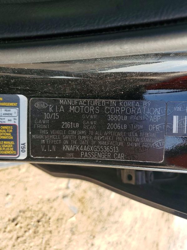 Aukcja sprzedaży 2016 Kia Forte, vin: KNAFK4A6XG5536513, numer aukcji: 66225946