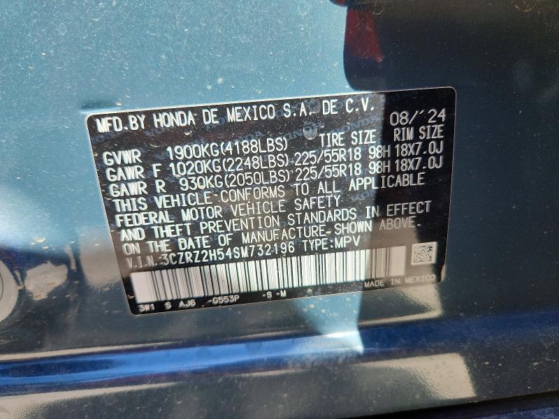Aukcja sprzedaży 2025 Honda Hr-v, vin: 3CZRZ2H54SM732196, numer aukcji: 64294796