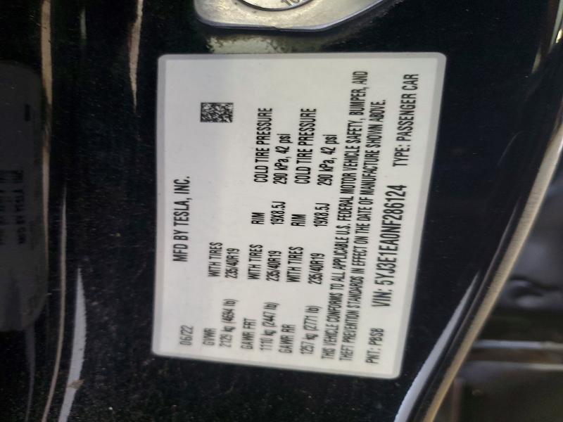 Продажа на аукционе авто 2022 Tesla Model 3, vin: 5YJ3E1EA0NF286124, номер лота: 65344296