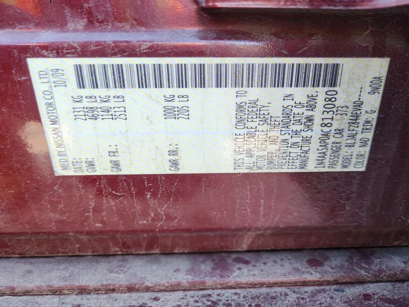 67000936 :رقم المزاد ، 1N4AA5AP0AC813080 vin ، 2010 Nissan Maxima مزاد بيع
