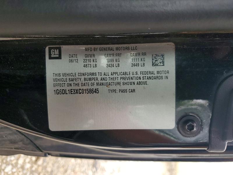 Продаж на аукціоні авто 2012 Cadillac Cts, vin: 1G6DL1E3XC0158645, номер лоту: 64935326