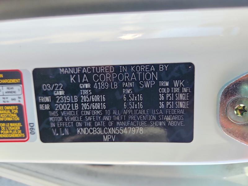 Aukcja sprzedaży 2022 Kia Niro, vin: KNDCB3LCXN5547978, numer aukcji: 65890046