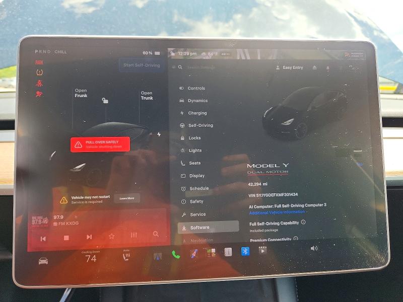 Продажа на аукционе авто 2021 Tesla Model Y, vin: 5YJYGDEFXMF301434, номер лота: 63660146