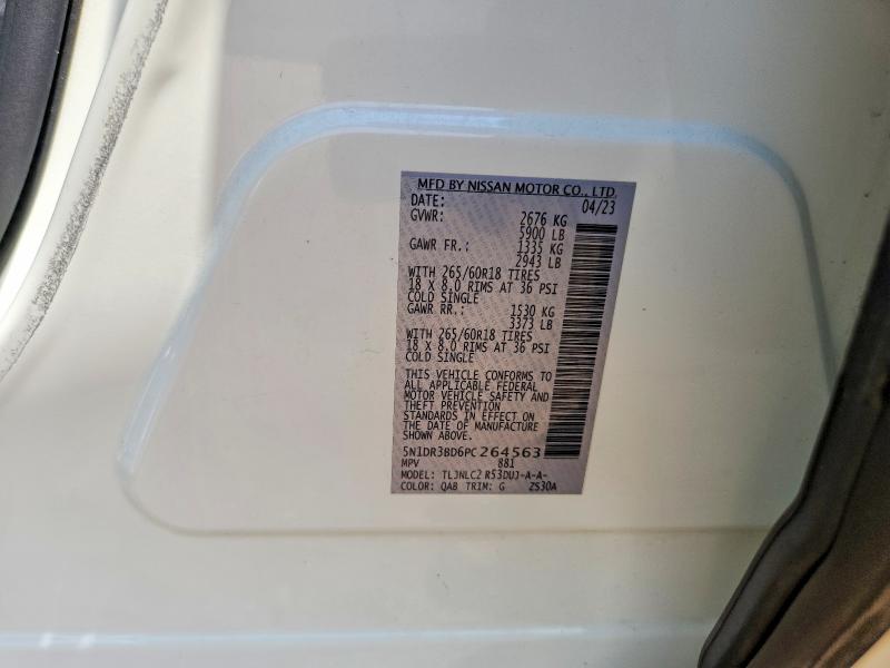 Продажа на аукционе авто 2023 Nissan Pathfinder, vin: 5N1DR3BD6PC264563, номер лота: 63691096