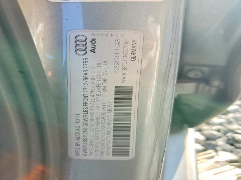 Продажа на аукционе авто 2012 Audi A6, vin: WAUGGBFC1CN067086, номер лота: 64849066