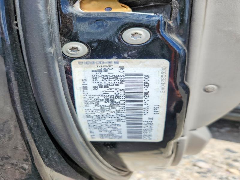 65366156 :رقم المزاد ، 4T1BF28B61U136115 vin ، 2001 Toyota Avalon مزاد بيع