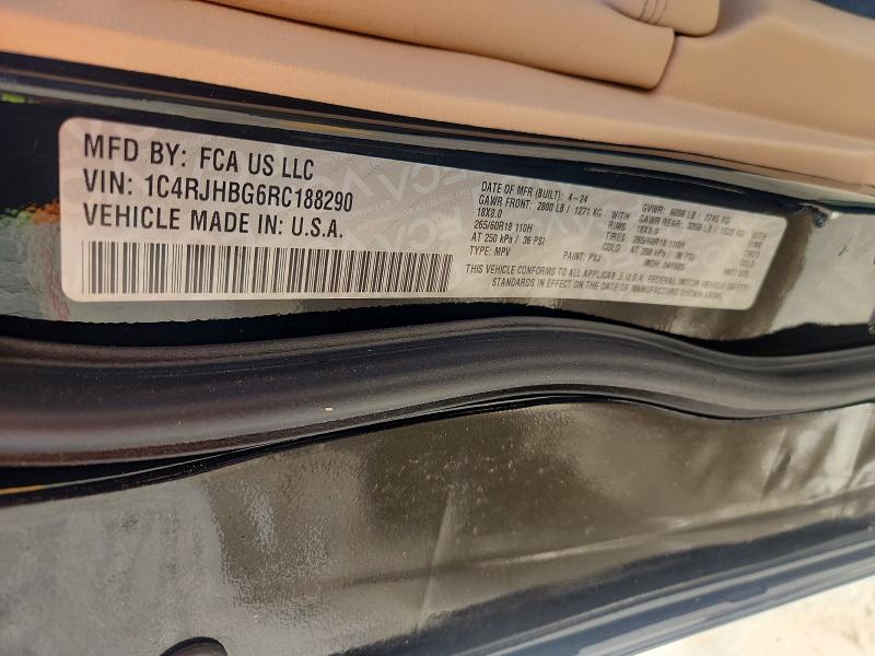 65487126 :رقم المزاد ، 1C4RJHBG6RC188290 vin ، 2024 Jeep Grand Cherokee مزاد بيع