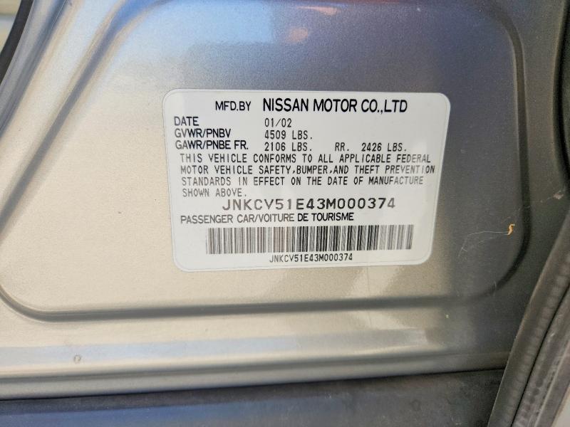 64078146 :رقم المزاد ، JNKCV51E43M000374 vin ، 2003 Infiniti G35 مزاد بيع