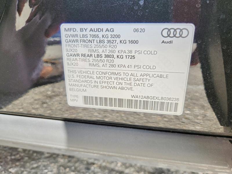 Aukcja sprzedaży 2020 Audi E-tron, vin: WA12ABGEXLB036235, numer aukcji: 66744656