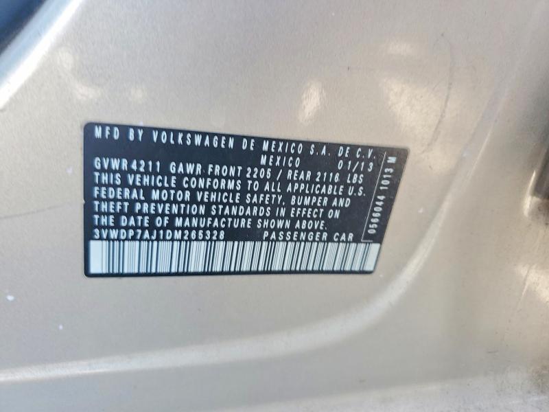 Продажа на аукционе авто 2013 Volkswagen Jetta, vin: 3VWDP7AJ1DM265328, номер лота: 65231166