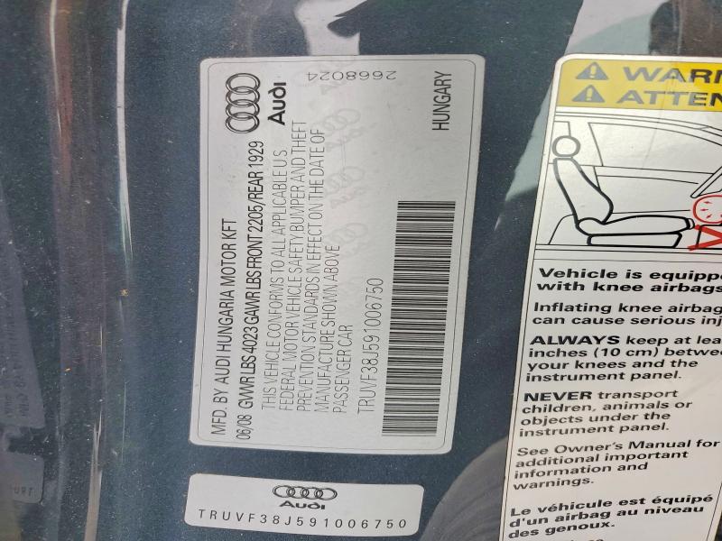 Продажа на аукционе авто 2009 Audi Tt, vin: TRUVF38J591006750, номер лота: 64304156
