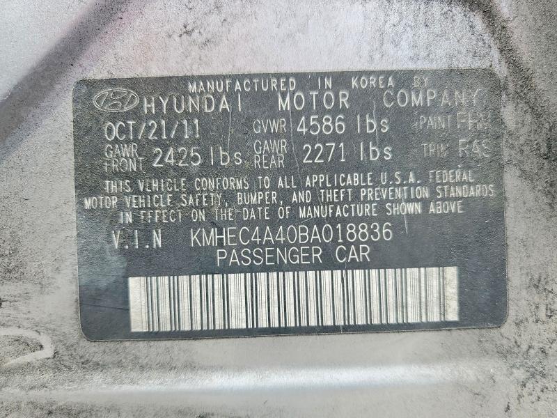 Продажа на аукционе авто 2011 Hyundai Sonata, vin: KMHEC4A40BA018836, номер лота: 65560806
