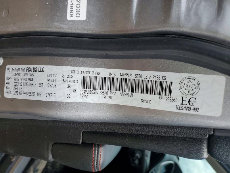 Продажа на аукционе авто 2016 Jeep Cherokee, vin: 1C4PJMBS3GW128578, номер лота: 65326796