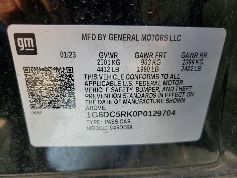 63717566 :رقم المزاد ، 1G6DC5RK0P0129704 vin ، 2023 Cadillac Ct4 مزاد بيع