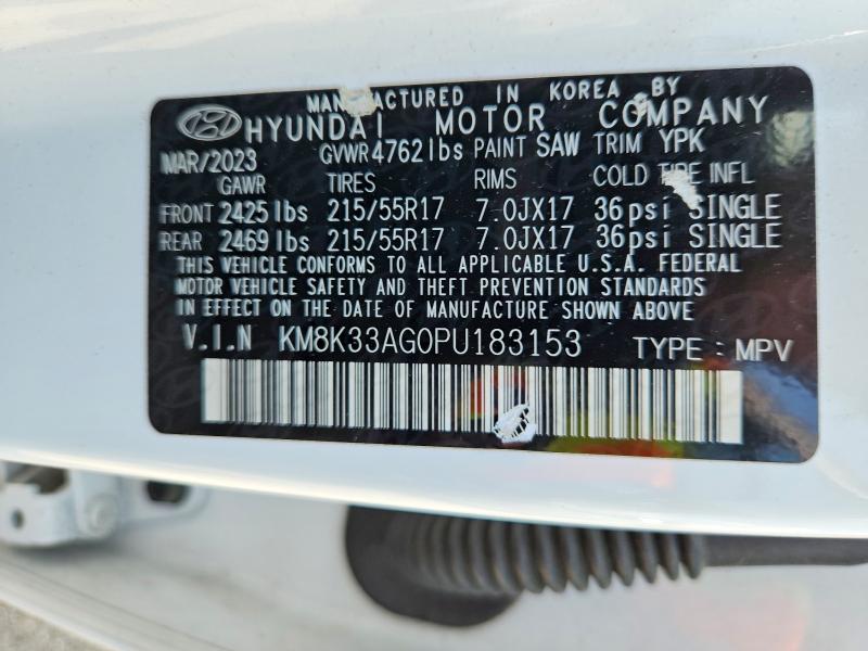Продажа на аукционе авто 2023 Hyundai Kona, vin: KM8K33AG0PU183153, номер лота: 66286826