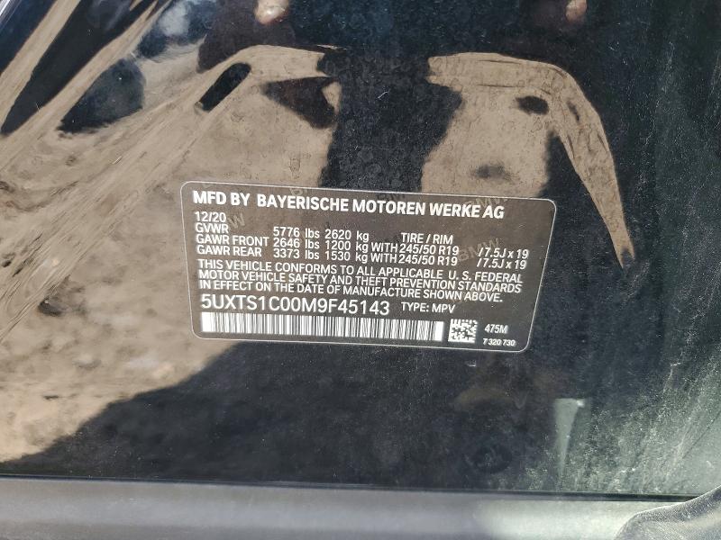 Aukcja sprzedaży 2021 Bmw X3, vin: 5UXTS1C00M9F45143, numer aukcji: 65114876