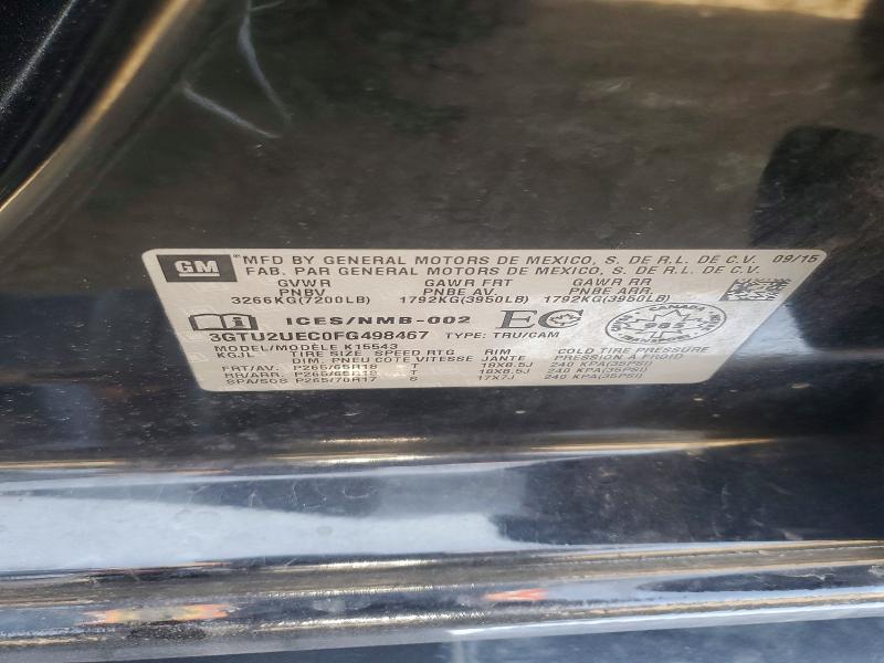 65908246 :رقم المزاد ، 3GTU2UEC0FG498467 vin ، 2015 Gmc Sierra مزاد بيع