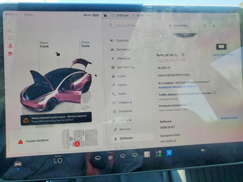 Aukcja sprzedaży 2023 Tesla Model 3, vin: 5YJ3E1EC3PF617539, numer aukcji: 64284766