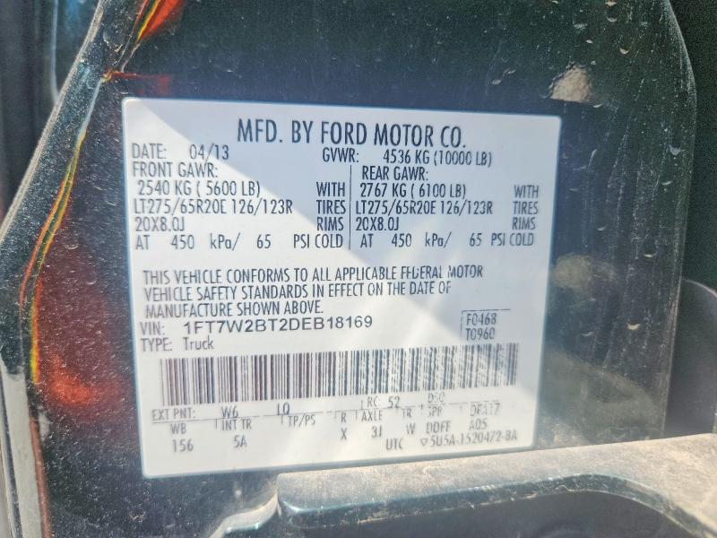 Продажа на аукционе авто 2013 Ford F250, vin: 1FT7W2BT2DEB18169, номер лота: 64114176