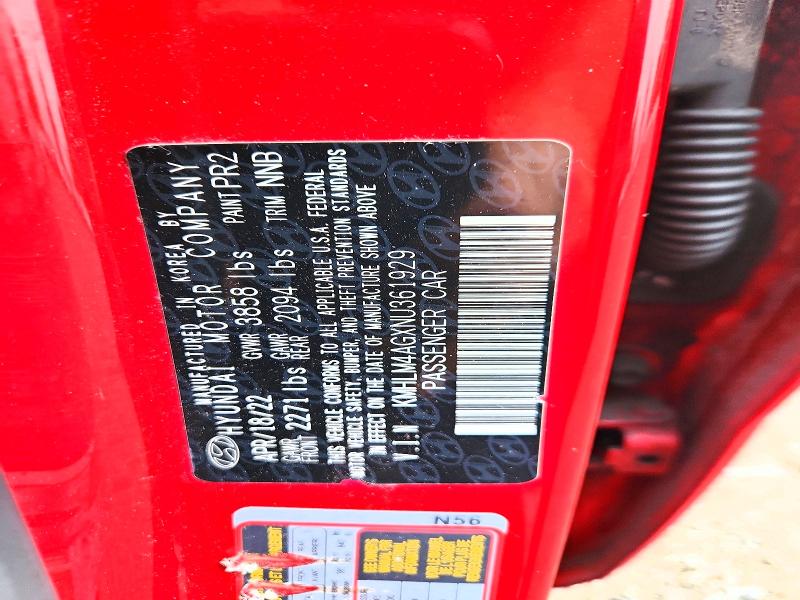 Aukcja sprzedaży 2022 Hyundai Elantra, vin: KMHLM4AGXNU361929, numer aukcji: 63096096