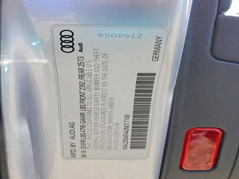 Продажа на аукционе авто 2018 Audi A4, vin: WAUDNAF44JN017145, номер лота: 66258096