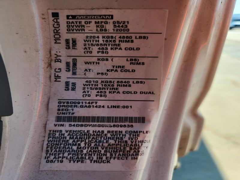 66073316 :رقم المزاد ، 54DBDW1B5KS809836 vin ، 2019 Chevrolet 3500 مزاد بيع