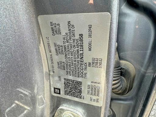 Aukcja sprzedaży 2020 Chevrolet Colorado, vin: 1GCGTEEN3L1181858, numer aukcji: 63352516