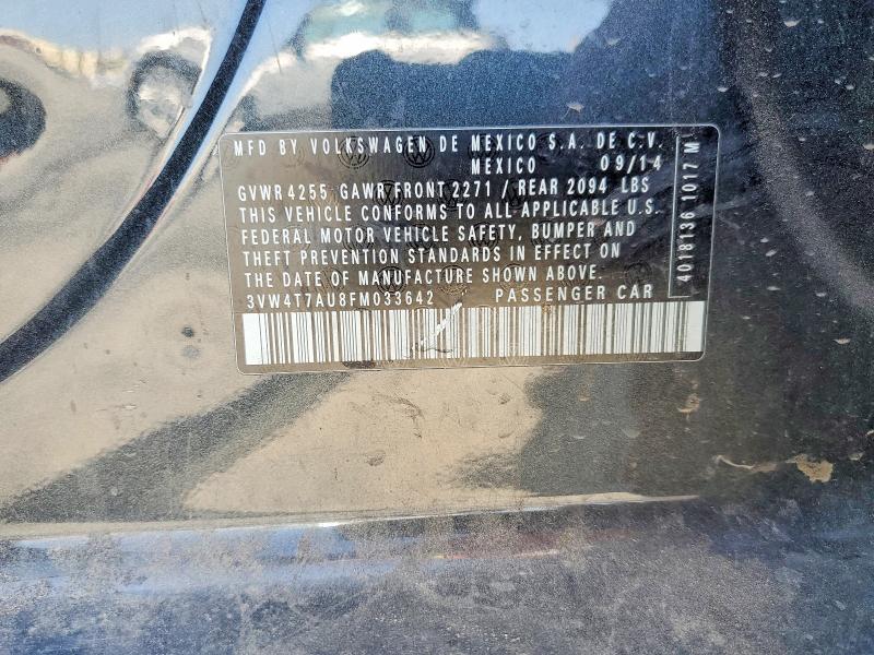 Продажа на аукционе авто 2015 Volkswagen Gti, vin: 3VW4T7AU8FM033642, номер лота: 63527166
