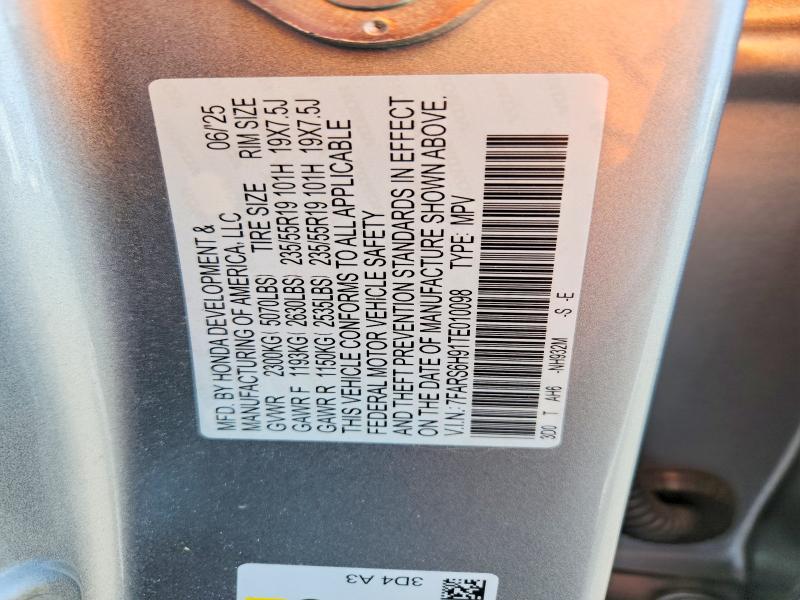 Auction sale of the 2026 Honda Cr-v, vin: 7FARS6H91TE010098, lot number: 64824746