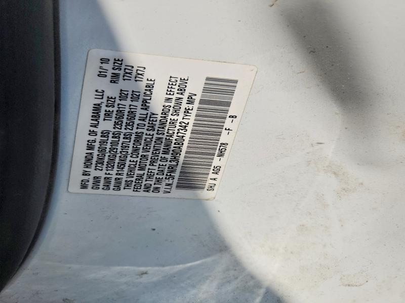 Продаж на аукціоні авто 2010 Honda Odyssey, vin: 5FNRL3H90AB047342, номер лоту: 64054566