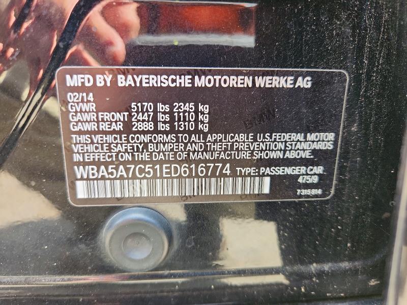 Продаж на аукціоні авто 2014 Bmw 528, vin: WBA5A7C51ED616774, номер лоту: 66280826