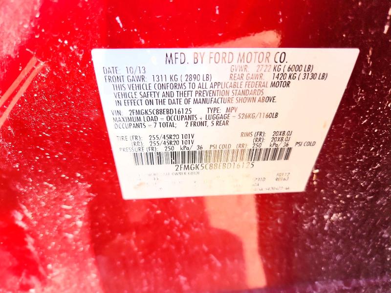 Продажа на аукционе авто 2014 Ford Flex, vin: 2FMGK5C88EBD16125, номер лота: 64785286