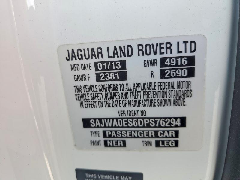 2013 Jaguar Xf მანქანა იყიდება აუქციონზე, vin: SAJWA0ES6DPS76294, აუქციონის ნომერი: 65994306