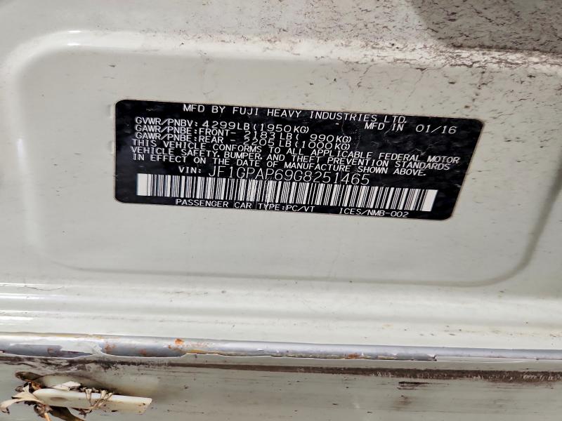 Aukcja sprzedaży 2016 Subaru Impreza, vin: JF1GPAP69G8251465, numer aukcji: 66805636
