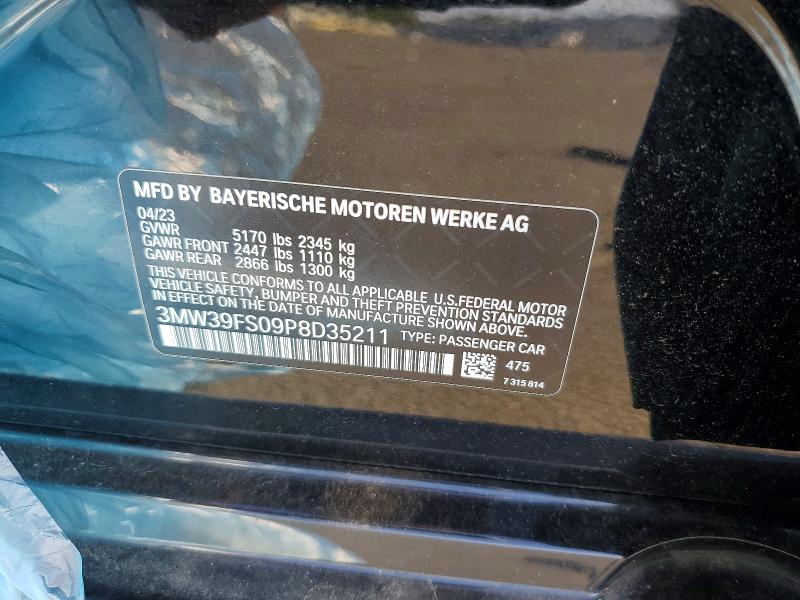 Aukcja sprzedaży 2023 Bmw 330xe, vin: 3MW39FS09P8D35211, numer aukcji: 65475246