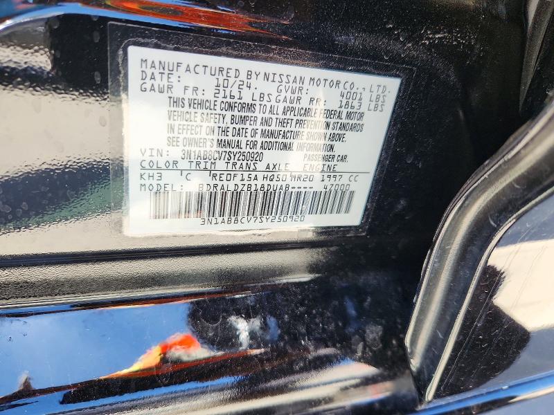 Aukcja sprzedaży 2025 Nissan Sentra, vin: 3N1AB8CV7SY250920, numer aukcji: 66301506