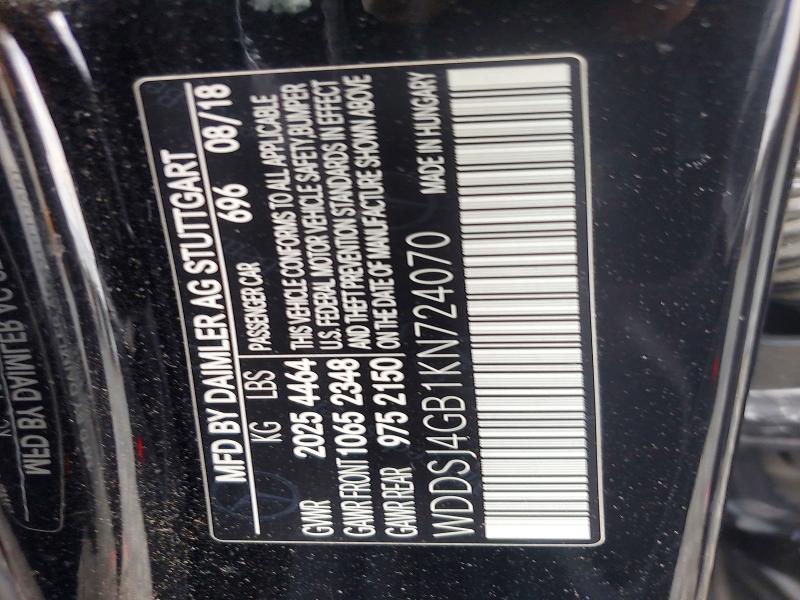 Aukcja sprzedaży 2019 Mercedes-benz Cla, vin: WDDSJ4GB1KN724070, numer aukcji: 65944356