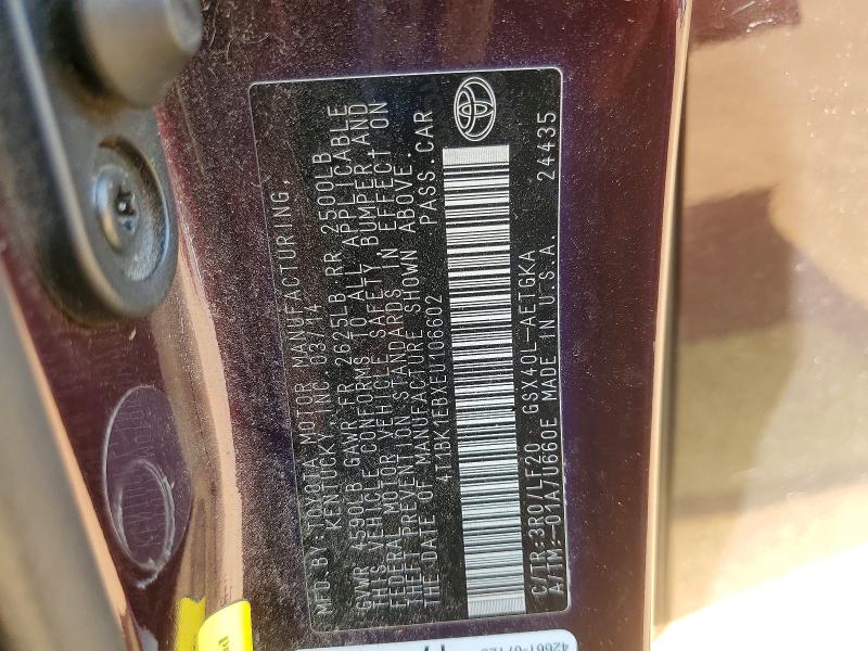 2014 Toyota Avalon მანქანა იყიდება აუქციონზე, vin: 4T1BK1EBXEU106602, აუქციონის ნომერი: 63934236