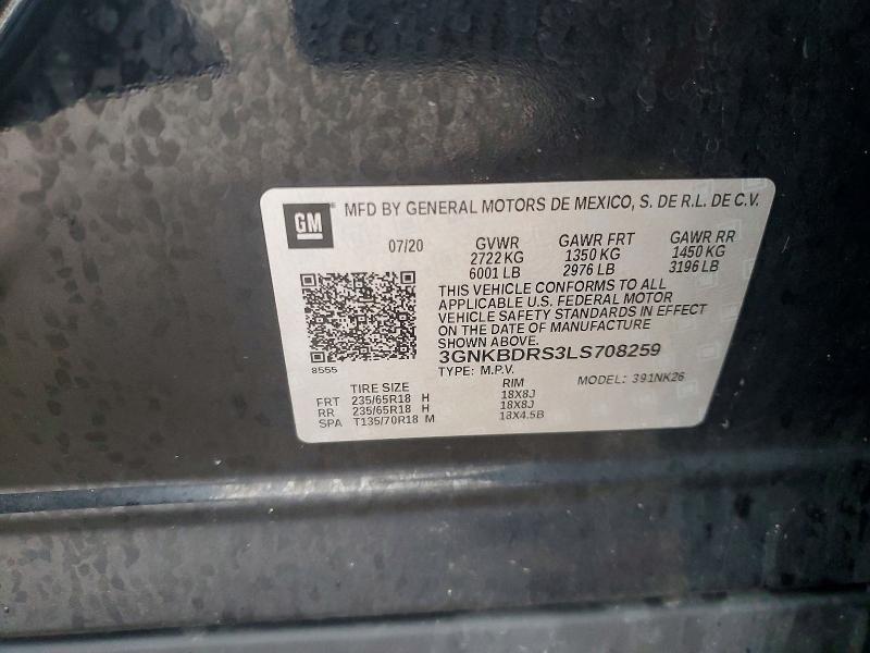 Продажа на аукционе авто 2020 Chevrolet Blazer, vin: 3GNKBDRS3LS708259, номер лота: 64824546