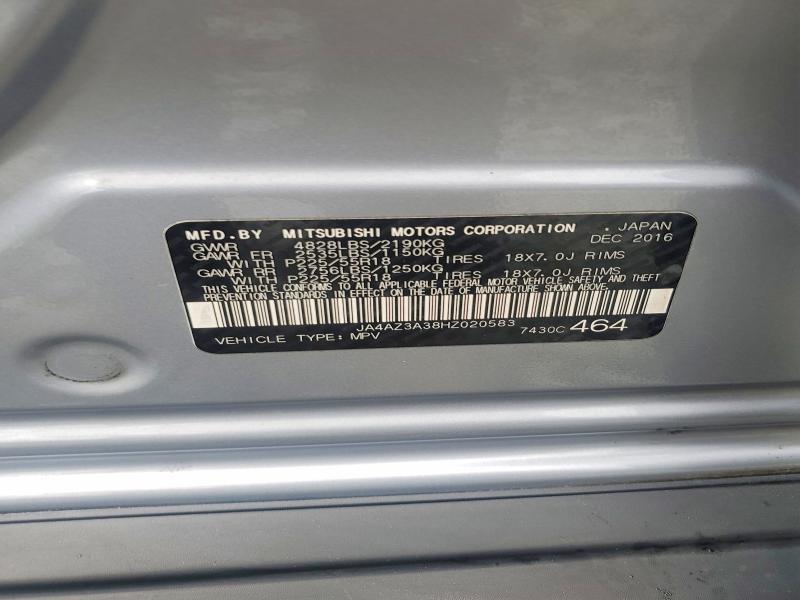 Aukcja sprzedaży 2017 Mitsubishi Outlander, vin: JA4AZ3A38HZ020583, numer aukcji: 66526876