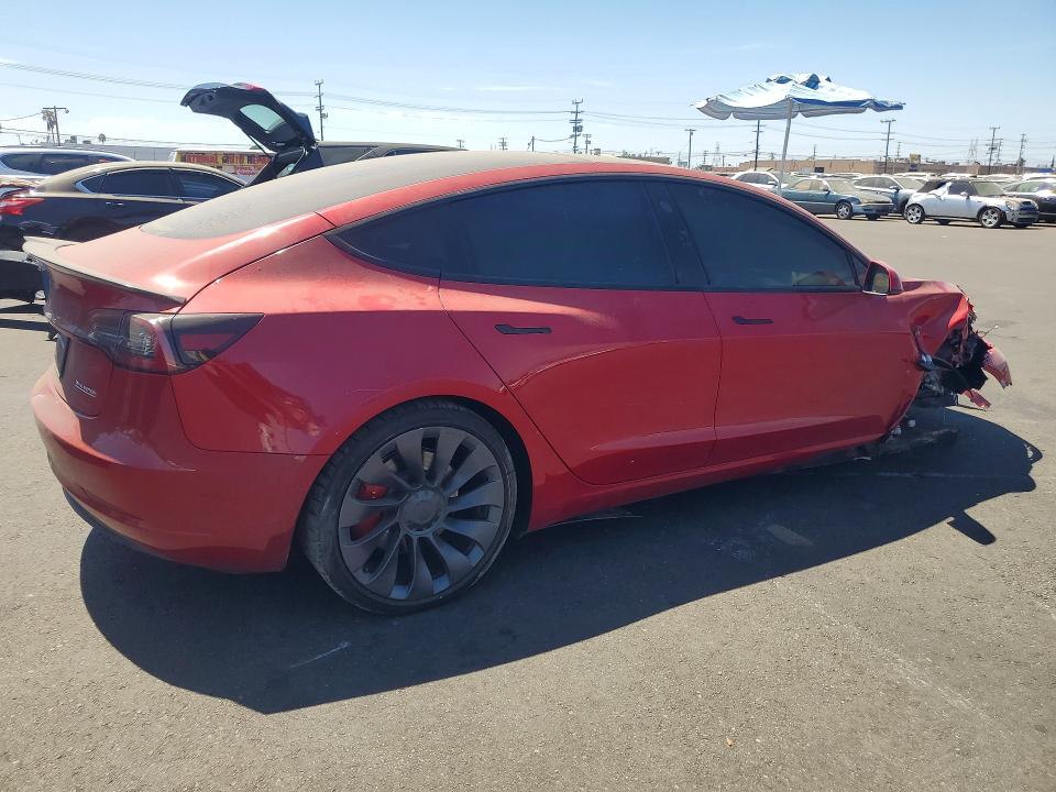 2022 Tesla Model 3 მანქანა იყიდება აუქციონზე, vin: 5YJ3E1EC7NF233809, აუქციონის ნომერი: 66088356