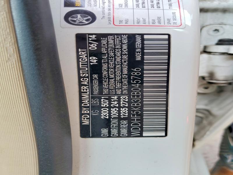 66341596 :رقم المزاد ، WDDHF5KB3EB045786 vin ، 2014 Mercedes-benz E مزاد بيع