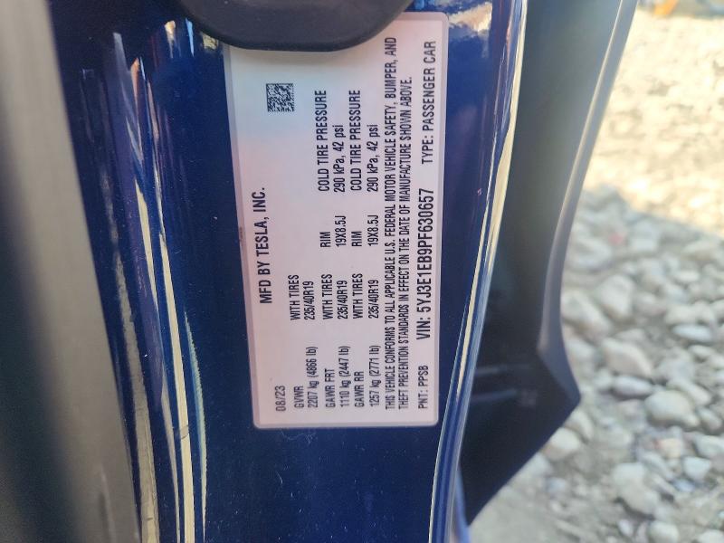 Продажа на аукционе авто 2023 Tesla 3, vin: 5YJ3E1EB9PF630657, номер лота: 63355496