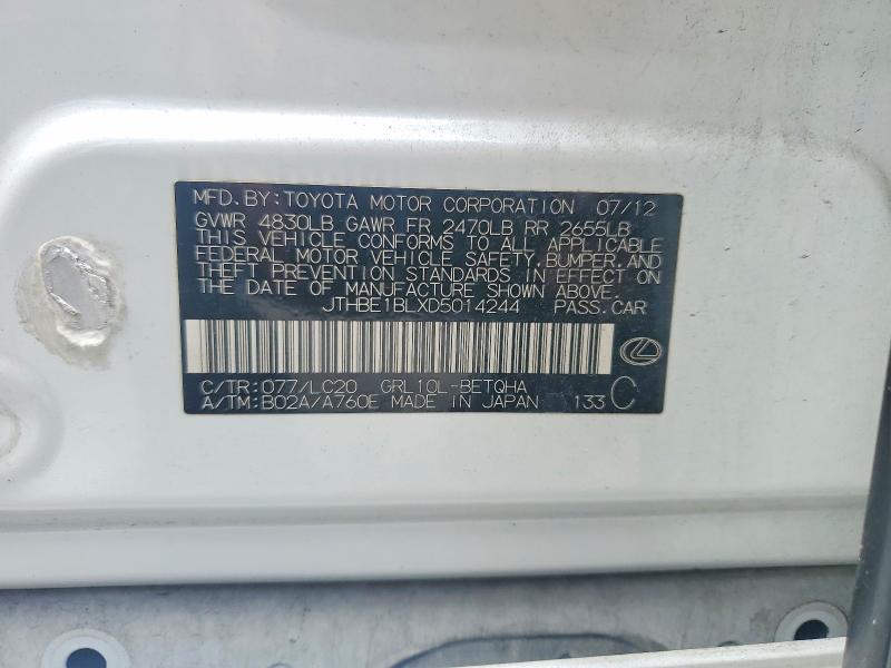 Продажа на аукционе авто 2013 Lexus Gs, vin: JTHBE1BLXD5014244, номер лота: 64303526