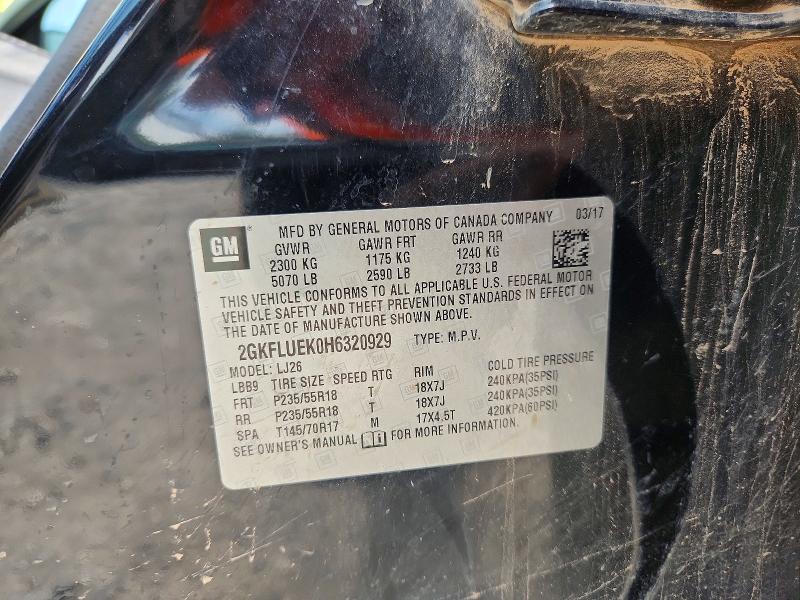 Продаж на аукціоні авто 2017 Gmc Terrain, vin: 2GKFLUEK0H6320929, номер лоту: 66843906