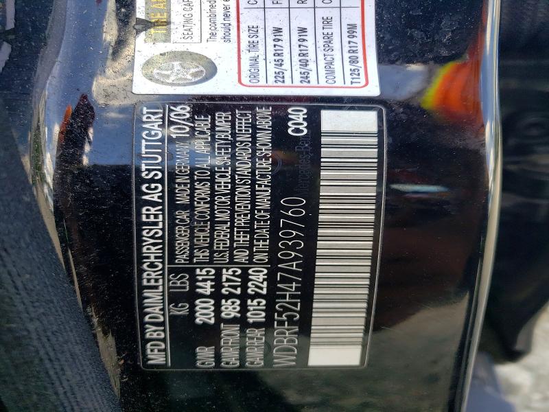 Продаж на аукціоні авто 2007 Mercedes-benz C, vin: WDBRF52H47A939760, номер лоту: 66348306