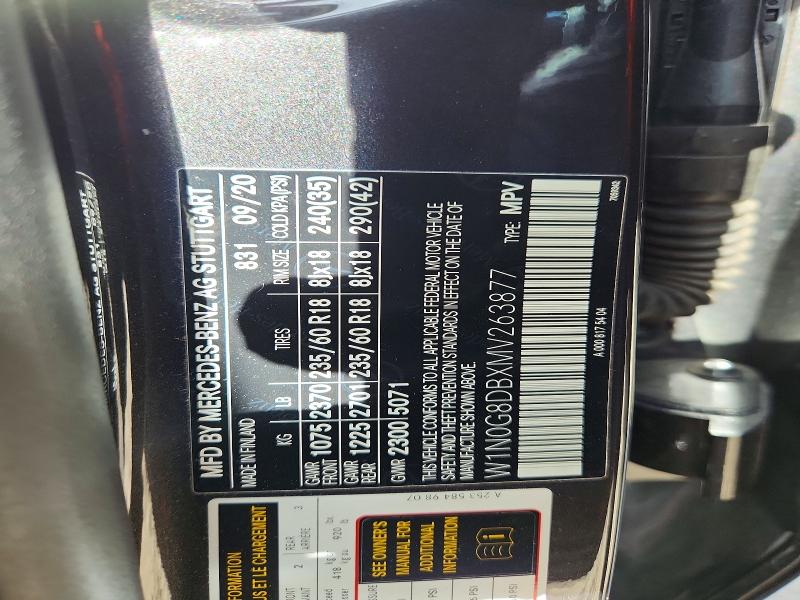 64732616 :رقم المزاد ، W1N0G8DBXMV263877 vin ، 2021 Mercedes-benz Glc مزاد بيع