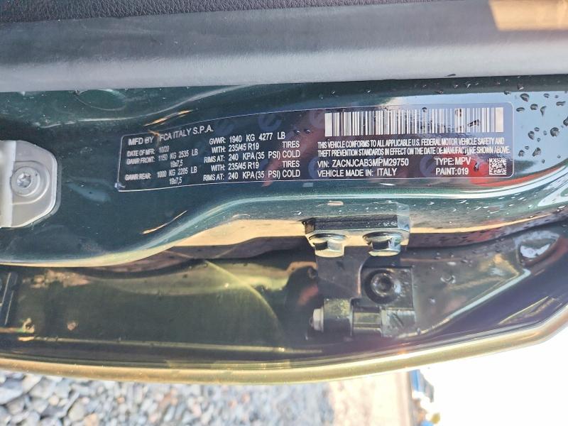 Aukcja sprzedaży 2021 Jeep Renegade, vin: ZACNJCAB3MPM29750, numer aukcji: 64852376